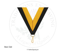 Load image into Gallery viewer, Black and gold ribbon.