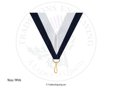 Load image into Gallery viewer, Navy and white ribbon.