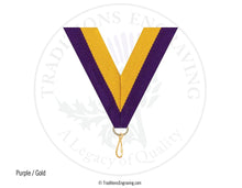 Load image into Gallery viewer, Purple and gold ribbon.