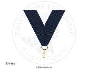 Solid navy ribbon.