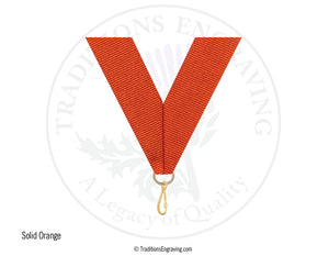 Solid orange ribbon.