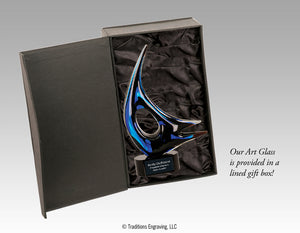 Glass award in presentation box