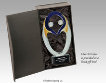 Load image into Gallery viewer, Together art glass award in presentation box