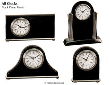 Load image into Gallery viewer, Desk Clock - Wood Black Piano Finish