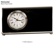 Load image into Gallery viewer, Desk Clock - Wood Black Piano Finish