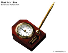 Load image into Gallery viewer, Desk Clock - Rosewood Finish