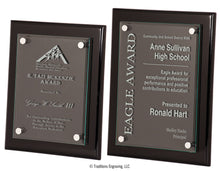 Load image into Gallery viewer, High-Gloss Wood and Glass Plaque
