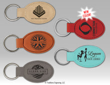 Load image into Gallery viewer, Leatherette Oval Keyring