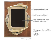 Load image into Gallery viewer, Walnut and Metal Casting Scroll