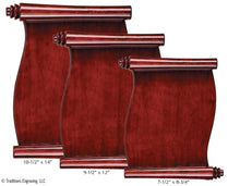 Load image into Gallery viewer, Rosewood Piano Finish Scroll Plaque