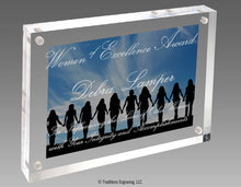 Load image into Gallery viewer, Image in between engraved acrylic