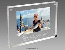 Load image into Gallery viewer, Photo in between engraved acrylic