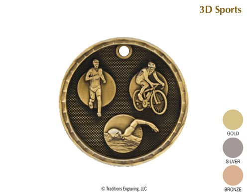 3D Medal Triathlon