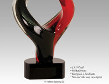 Load image into Gallery viewer, Close-up red and black twist award