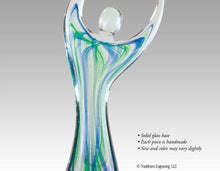 Load image into Gallery viewer, Close-up of Victory art glass award figure