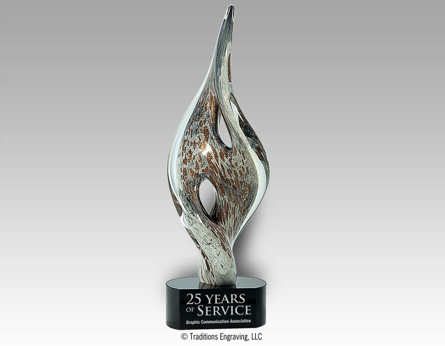Spire twist art glass award