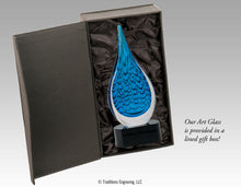 Load image into Gallery viewer, Art Glass - Blue Raindrop