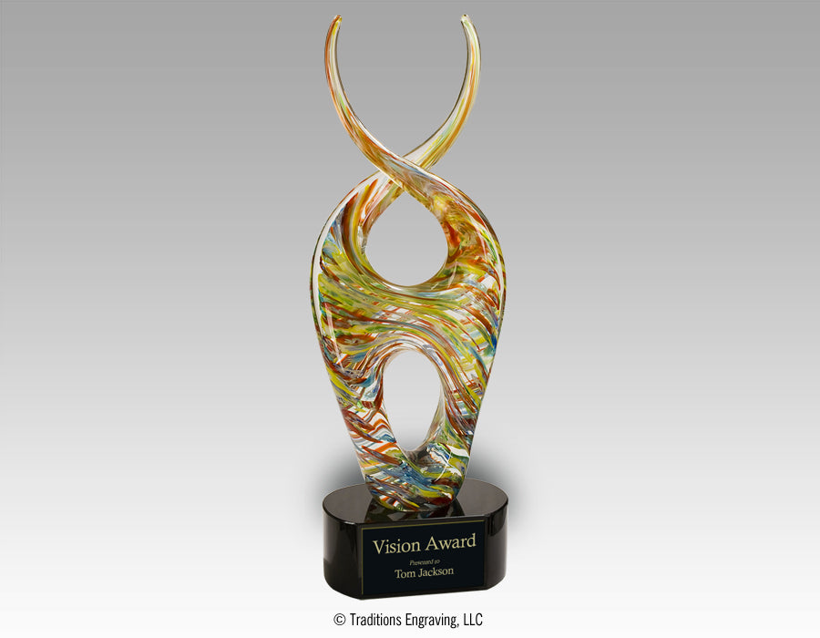 Color twist art glass award