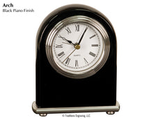 Load image into Gallery viewer, Desk Clock - Wood Black Piano Finish