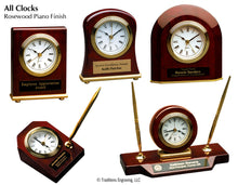 Load image into Gallery viewer, Desk Clock - Rosewood Finish