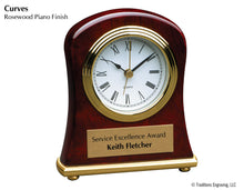 Load image into Gallery viewer, Desk Clock - Rosewood Finish