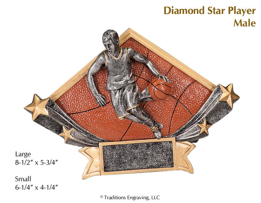 Diamond Star Basketball Player Male