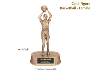 Gold Figure Female Basketball