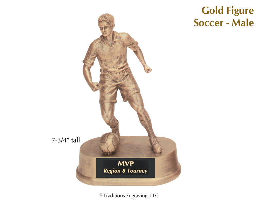 Gold Figure Soccer - Male
