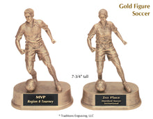Load image into Gallery viewer, Gold Figure Soccer awards