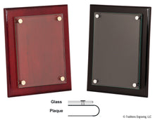 Load image into Gallery viewer, High-Gloss Wood and Glass Plaque