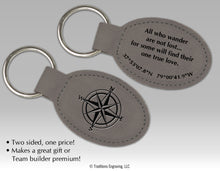 Load image into Gallery viewer, Leatherette Oval Keyring