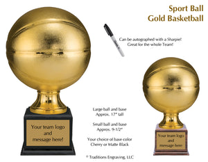 Gold Resin Basketball