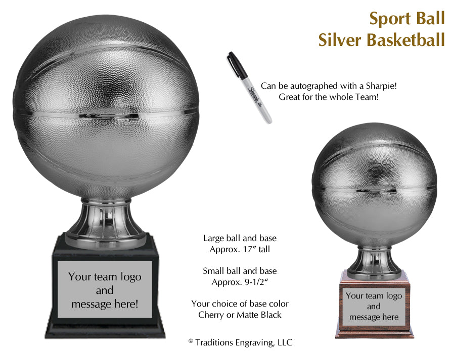 Silver Resin Basketball