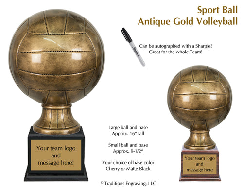 Antique Gold Volleyball