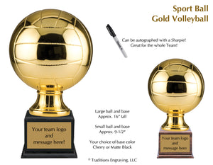 Brilliant Gold Resin Volleyball