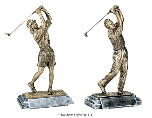 Male and Female Golfers