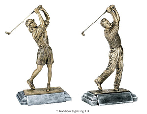 Male and Female Golfers