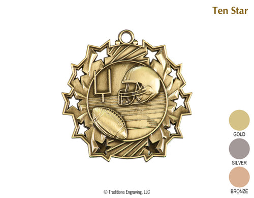 Football Medal - Ten Star
