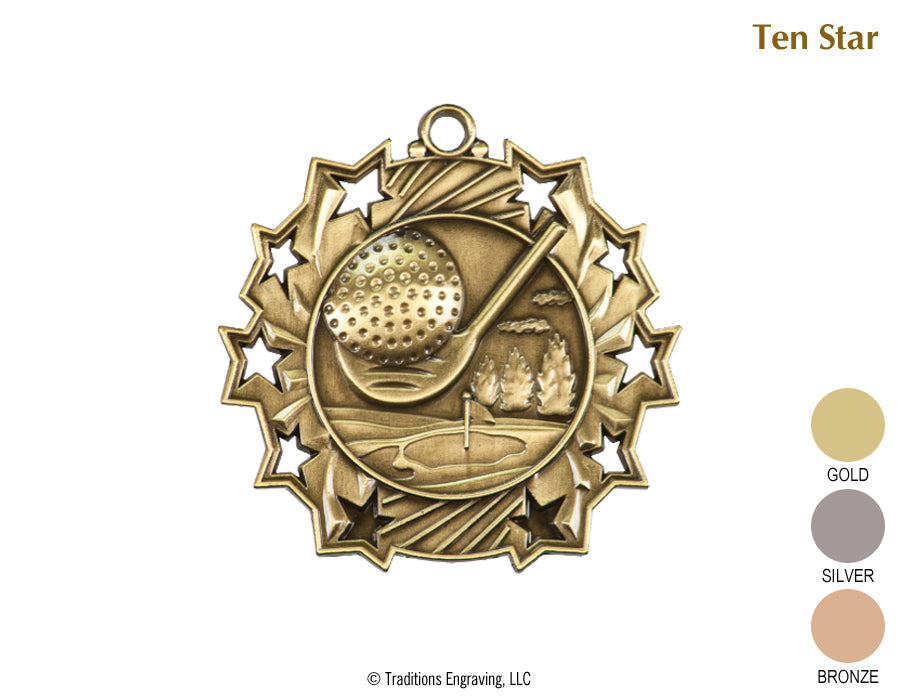 Golf Medal - Ten Star