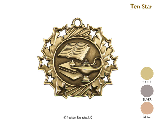 Lamp of Knowledge Medal - Ten Star