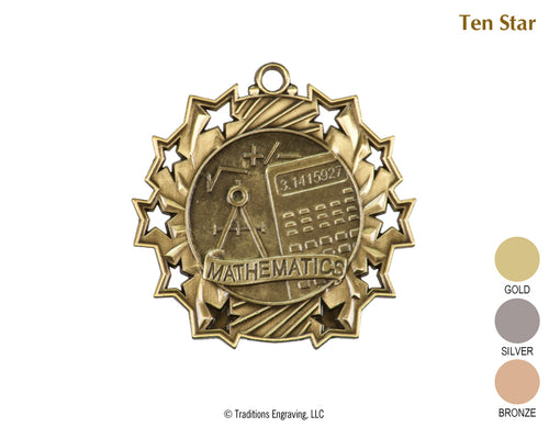 Math Medal - Ten Star