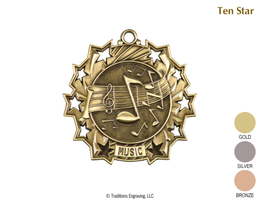 Music Medal - Ten Star