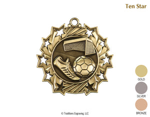 Soccer Medal - Ten Star