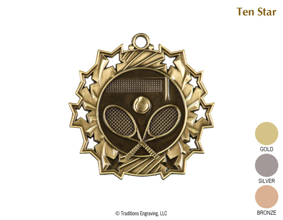 Tennis Medal - Ten Star