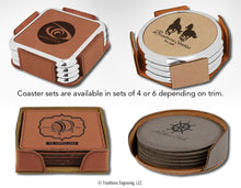 Load image into Gallery viewer, Leatherette Coasters