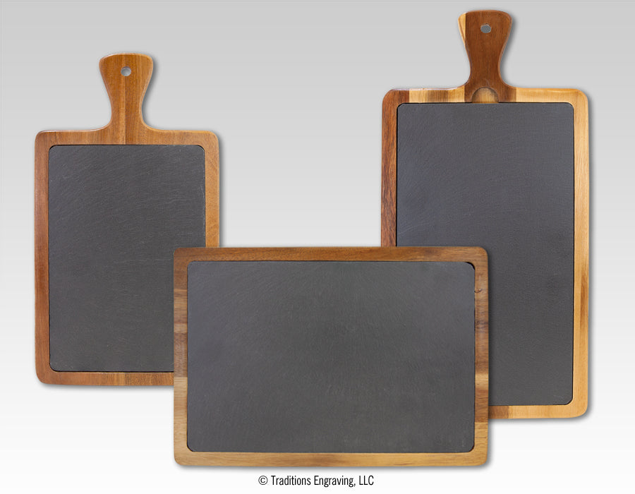 Collection of Acacia Wood/Slate Cutting Boards