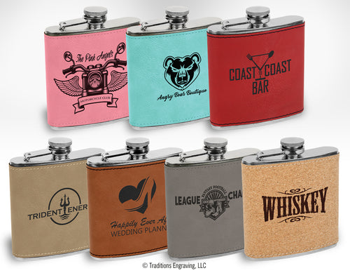 Leatherette Stainless Steel Flask
