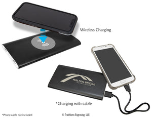 Power Bank and Wireless Anodized Aluminum Charger 8000mAh