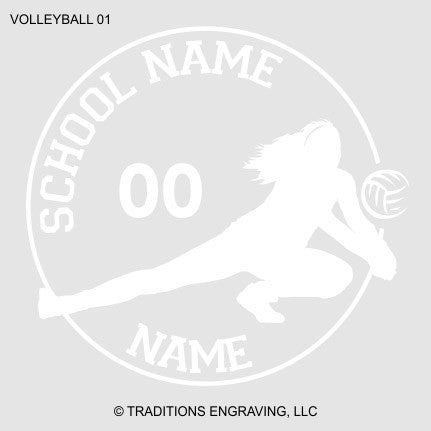 Volleyball Car Decal